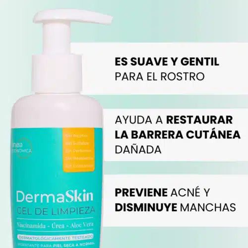 Dermaskin 500 mL - Gel de Limpieza Hidratante Elimina manchas y recupera firmeza