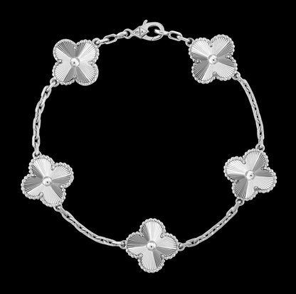 Pulseras Trébol en Plata 925 chapado Oro 18k + Caja de Regalo