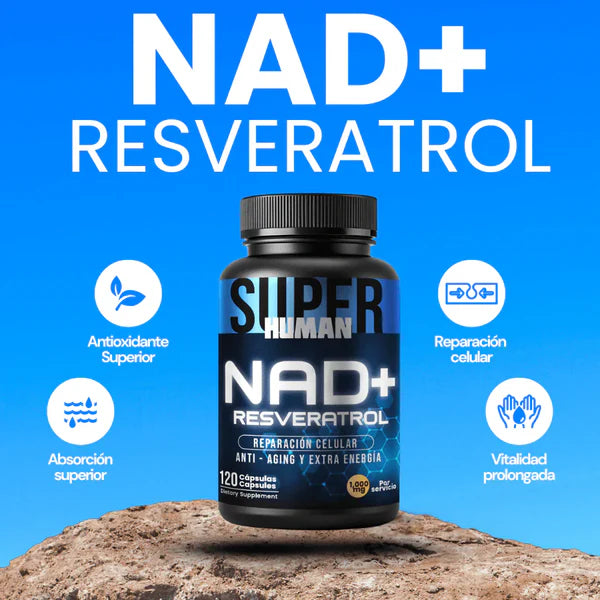 Resveratrol - Cápsulas 💊 de Reparación Celular 🧠 Antienvejecimiento y Energía Extra - SuperHuman